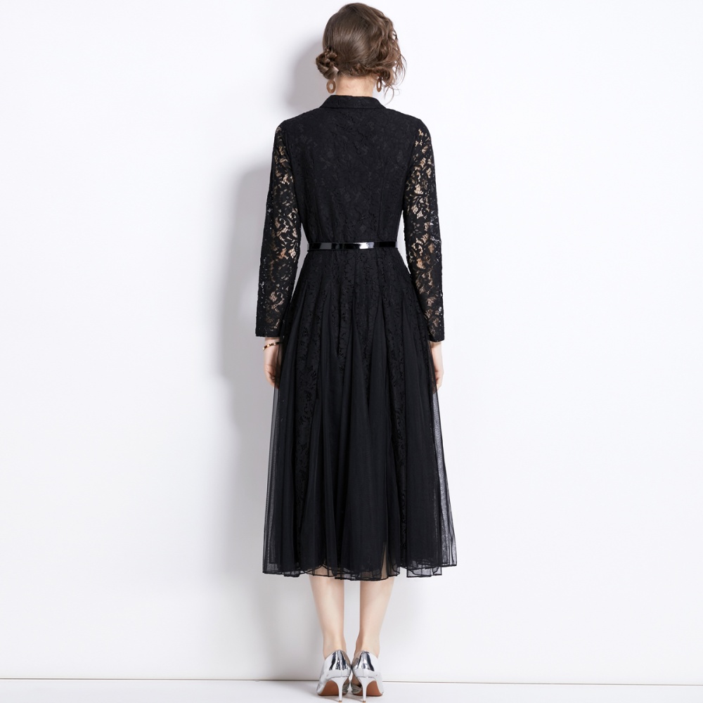 Big skirt temperament dress lace long dress