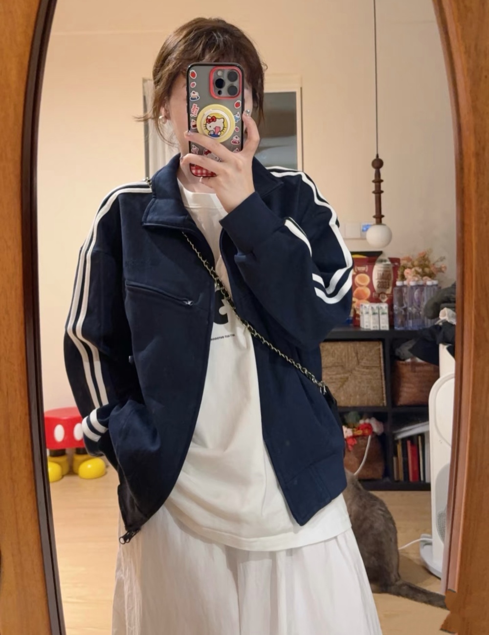 Retro couples sports hoodie loose zip autumn coat