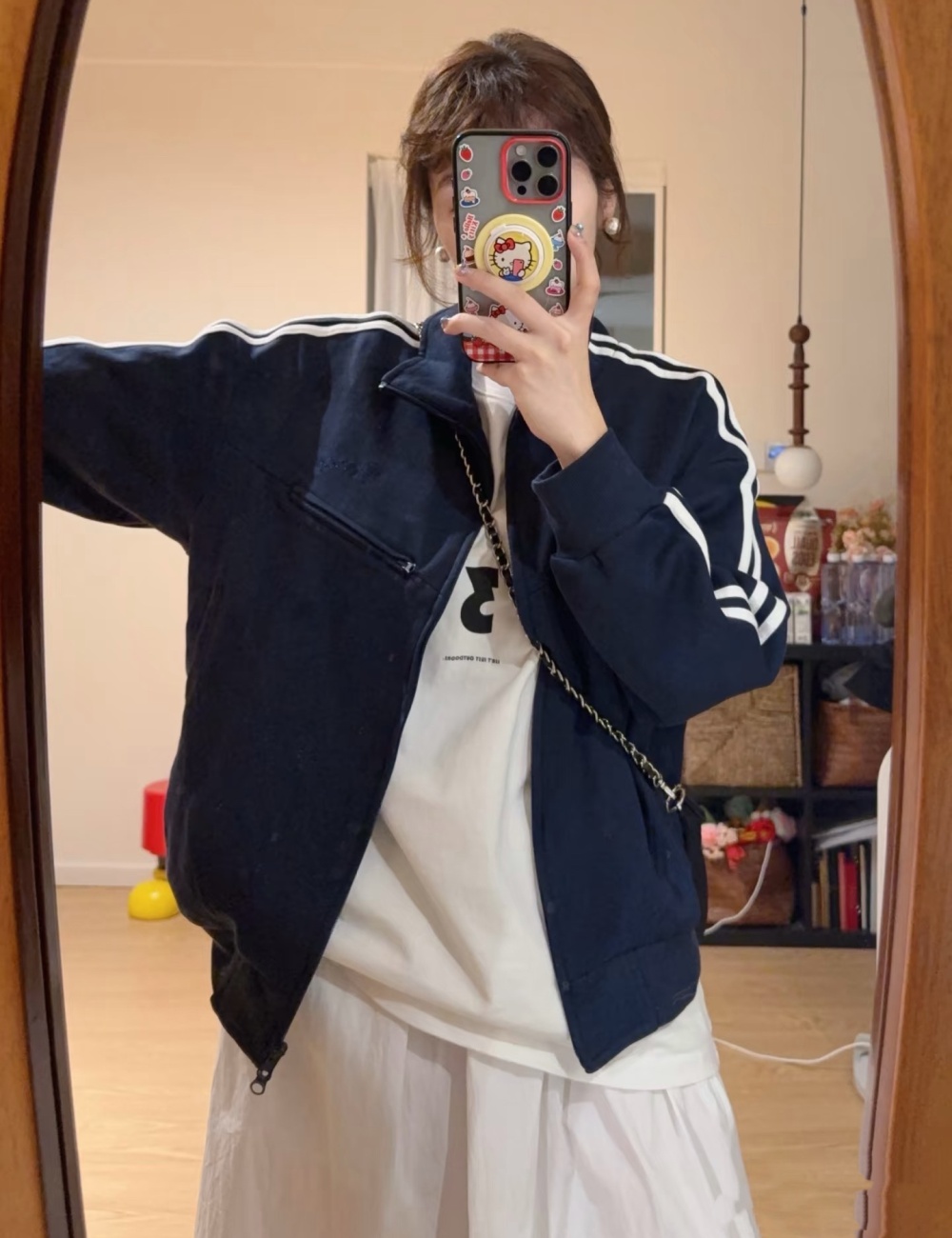 Retro couples sports hoodie loose zip autumn coat