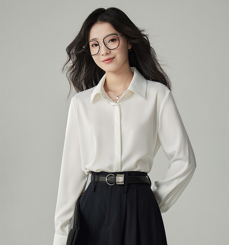 Cherry long sleeve tops autumn profession shirt for women