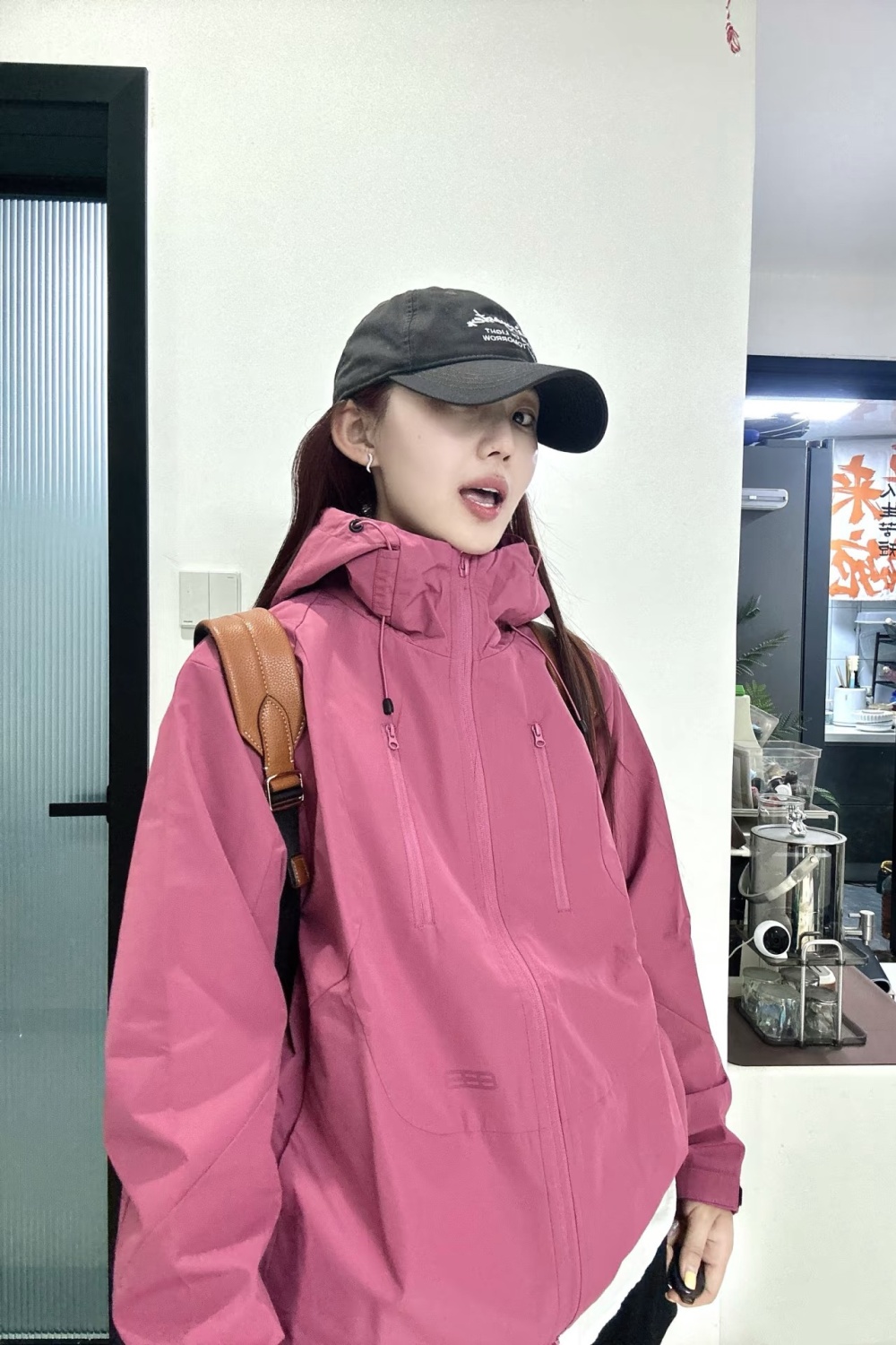 Outdoor sports windproof jacket hooded technical jacket for women