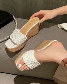 Slipsole autumn Korean style trifle weaving slippers