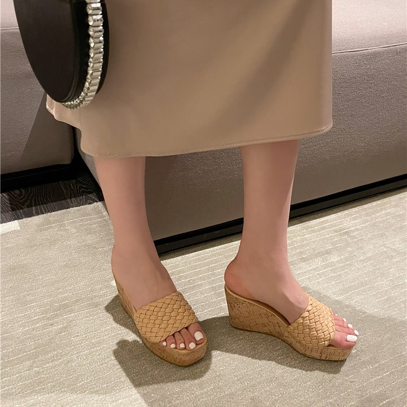 Slipsole autumn Korean style trifle weaving slippers