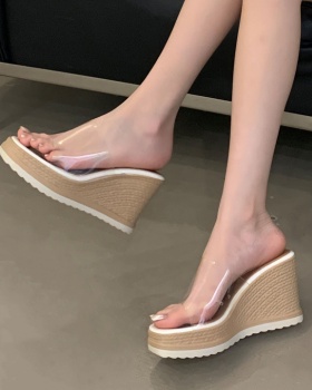 Thick crust fashion slippers vacation platform soles shoes