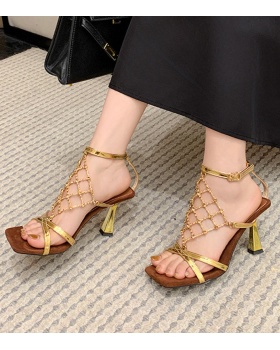 Cozy high-heeled high-heeled shoes temperament sandals