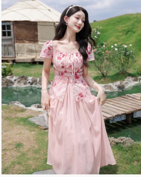France style maiden skirt drawstring tops 2pcs set for women