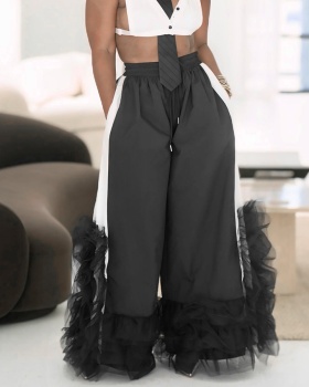 European style long pants casual pants for women