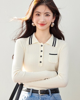 All-match autumn sweater college style tops for women