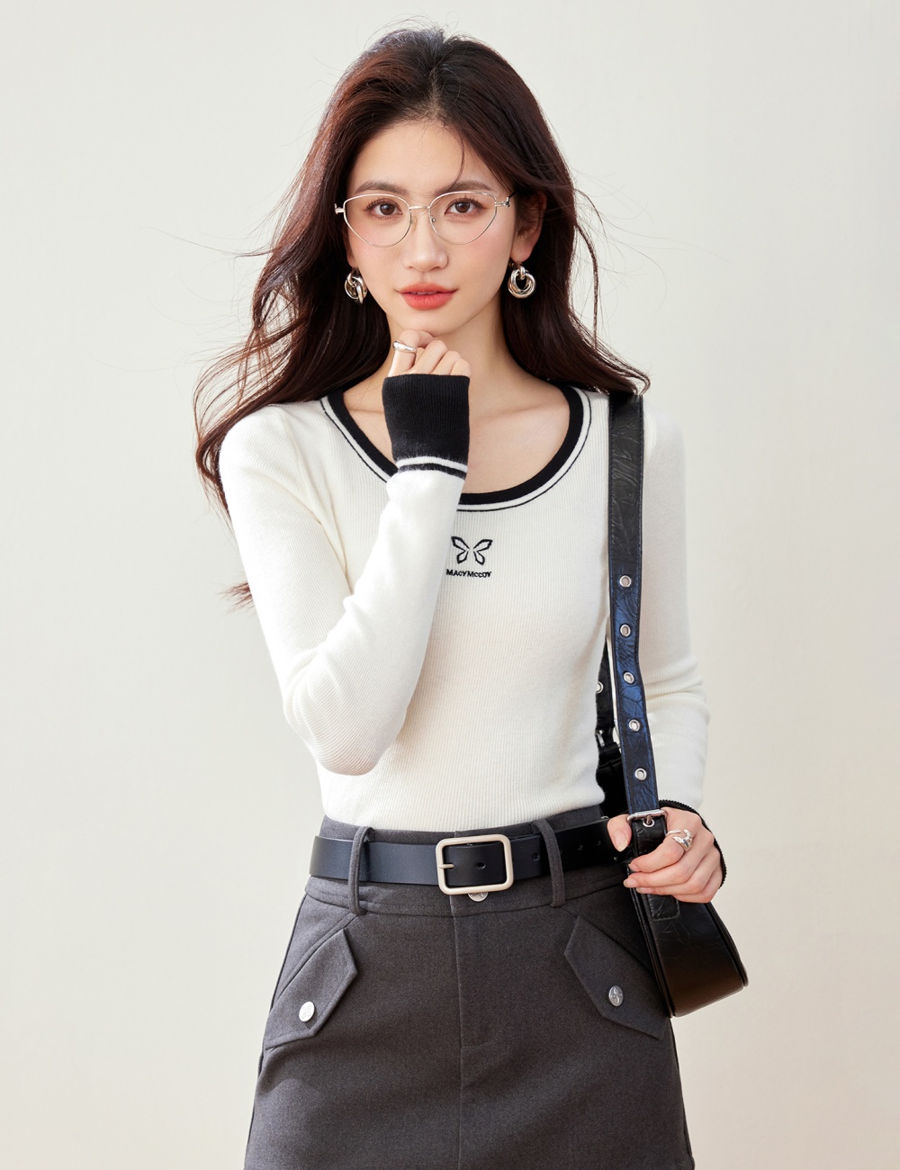 Inside the ride bottoming shirt autumn tops for women
