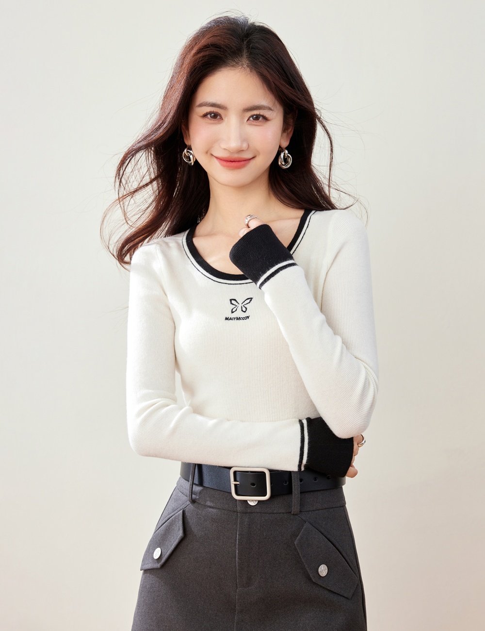 Inside the ride bottoming shirt autumn tops for women