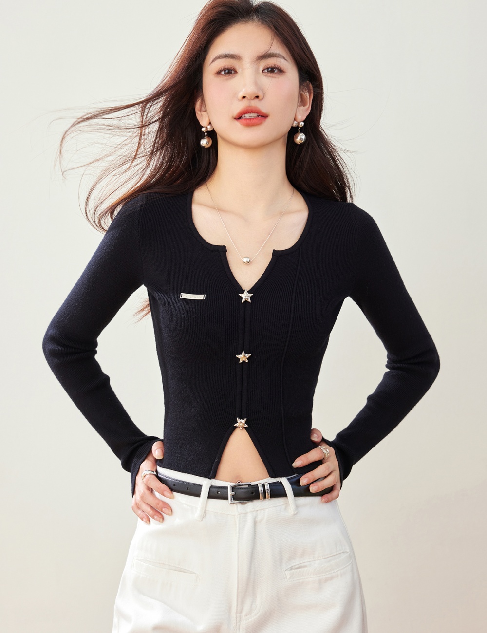 Bottoming autumn sweater spicegirl tops for women