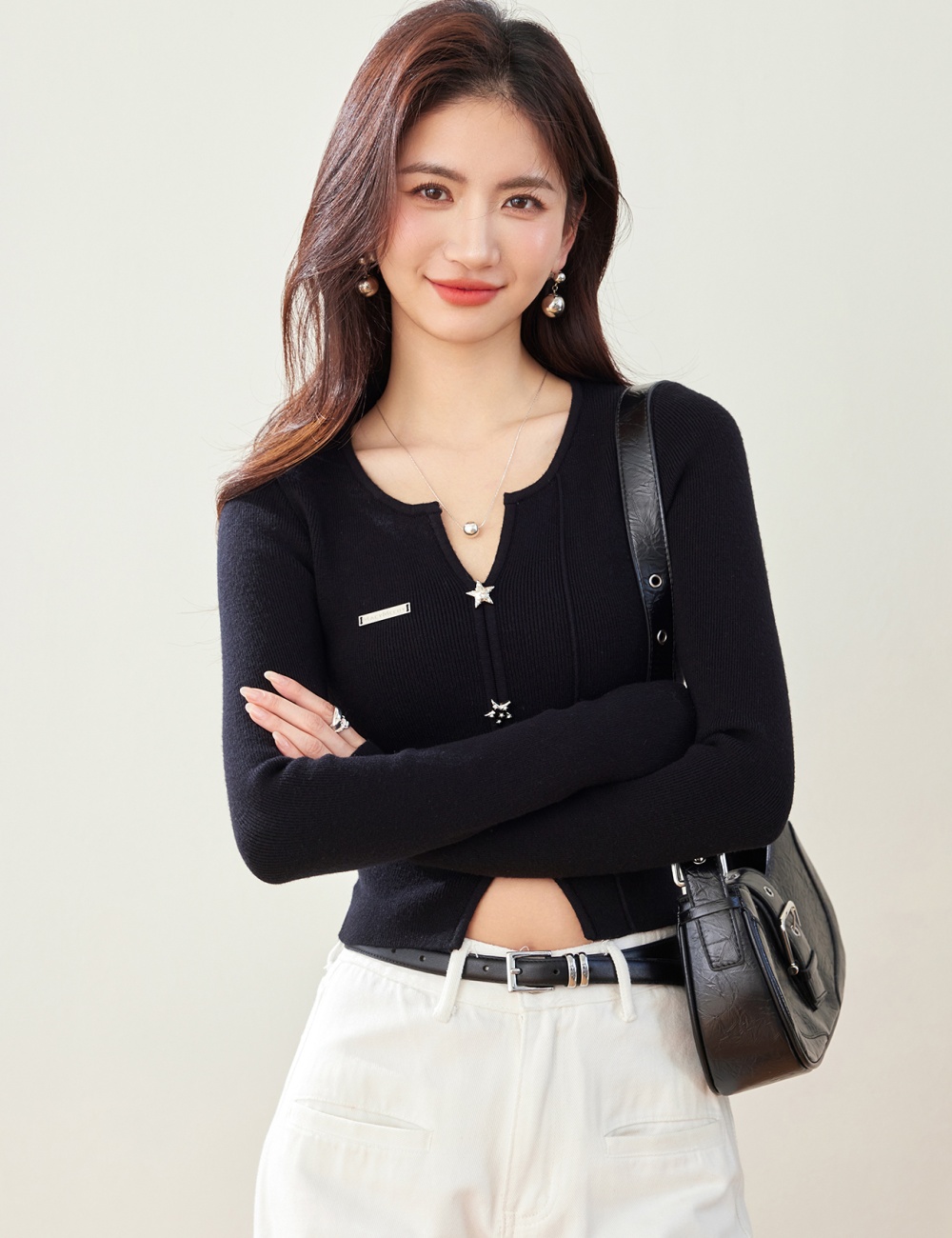 Bottoming autumn sweater spicegirl tops for women