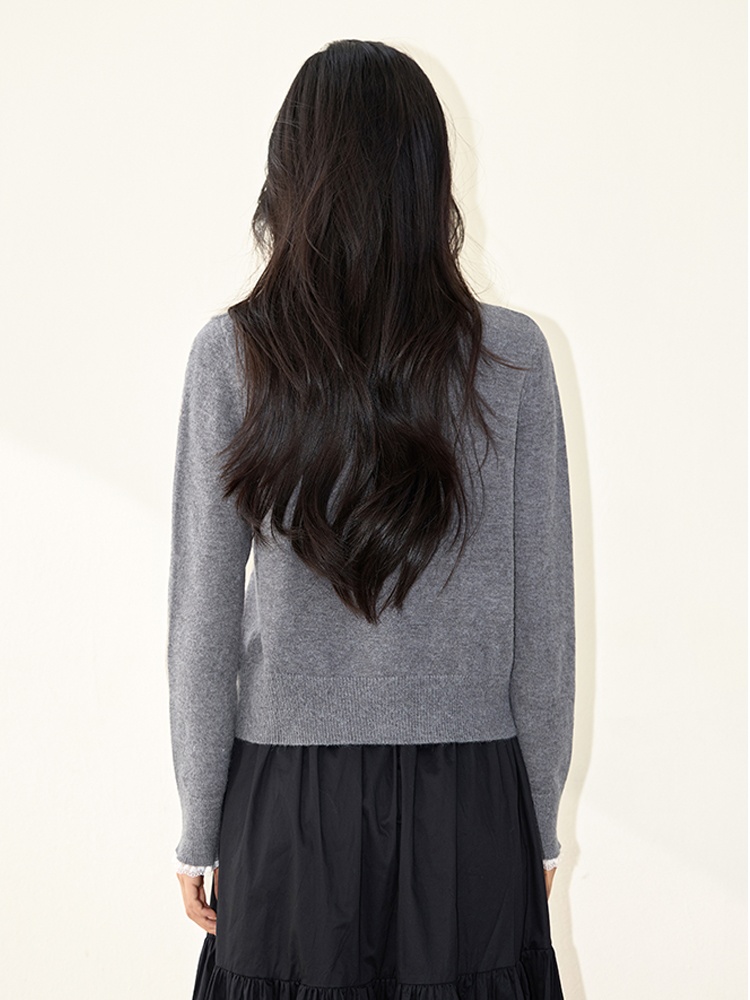 Bow cardigan Korean style sweater for women
