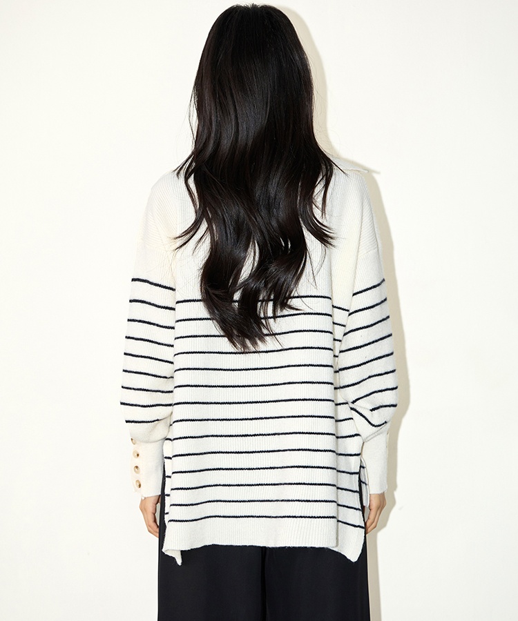 Pullover stripe tops lazy sweater