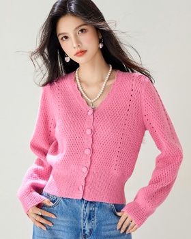 Lace autumn sweater temperament cardigan for women