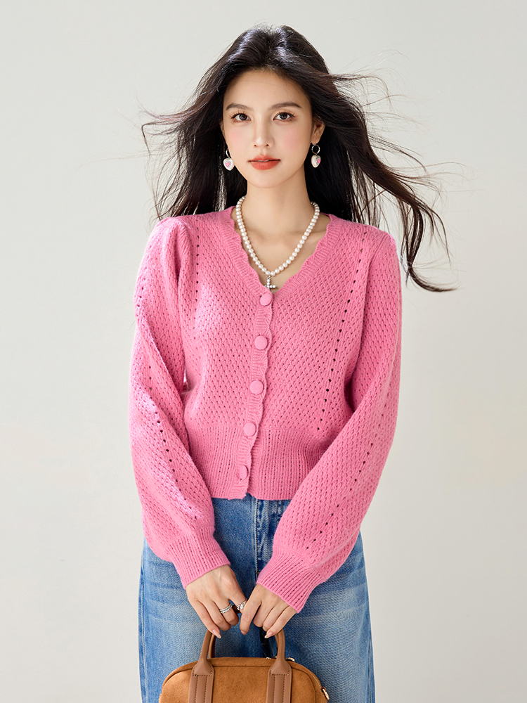 Lace autumn sweater temperament cardigan for women