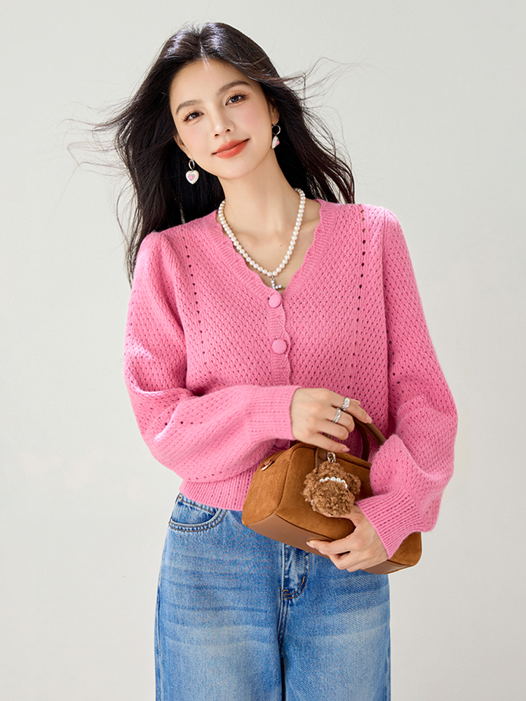 Lace autumn sweater temperament cardigan for women