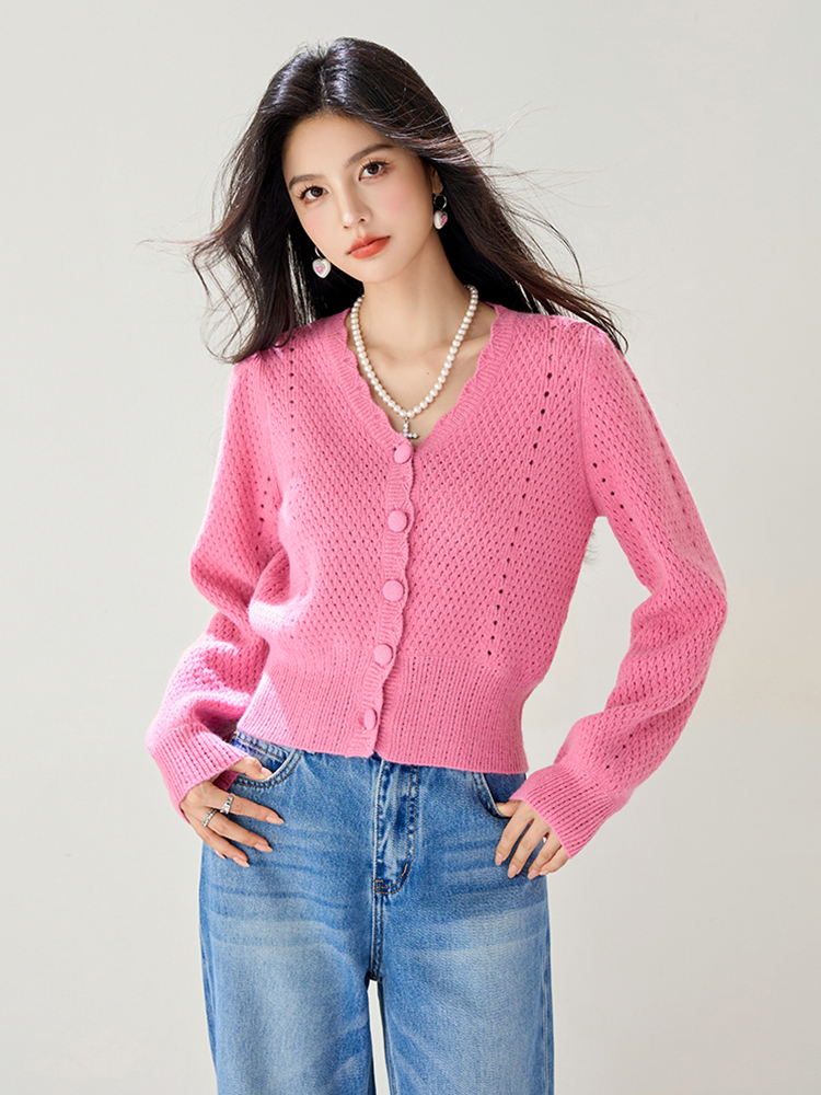 Lace autumn sweater temperament cardigan for women