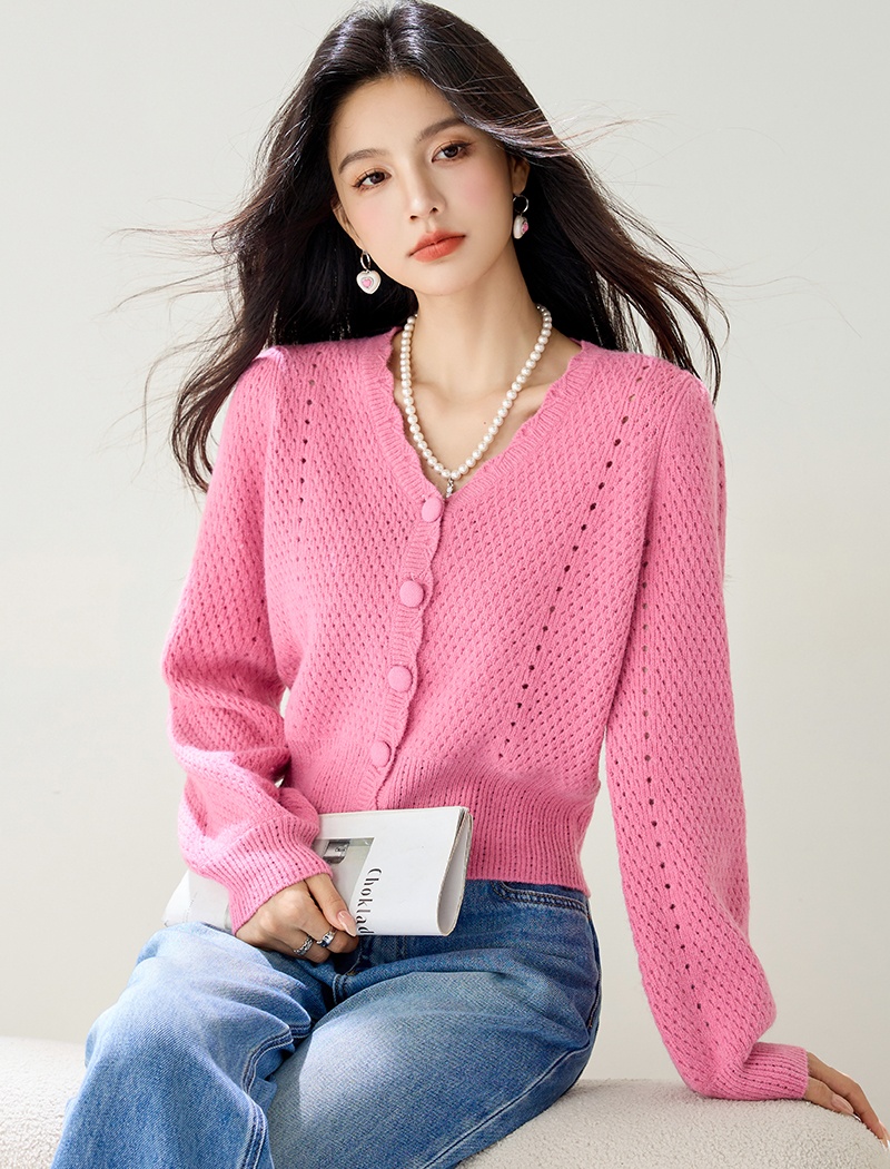 Lace autumn sweater temperament cardigan for women