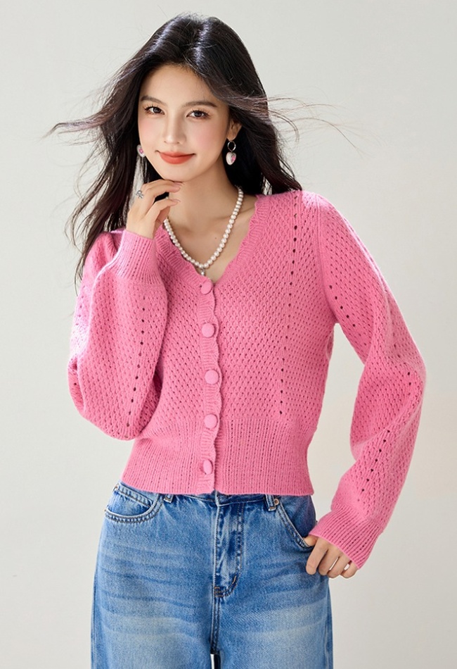 Lace autumn sweater temperament cardigan for women