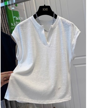 Boats sleeve large yard France style T-shirt for women