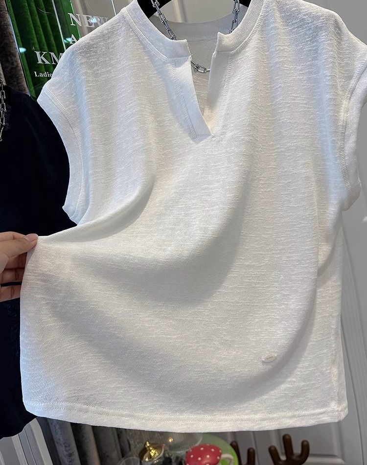 Boats sleeve large yard France style T-shirt for women