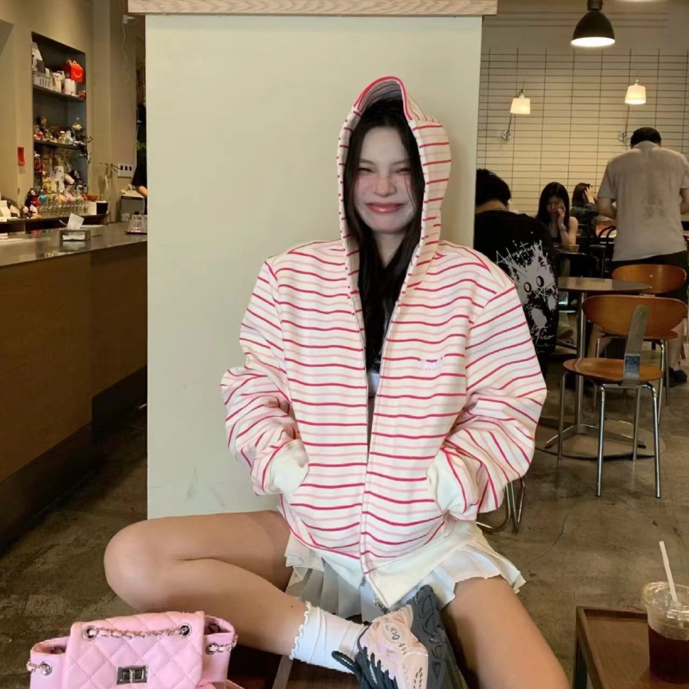 Long all-match loose hoodie thin long sleeve hooded cardigan