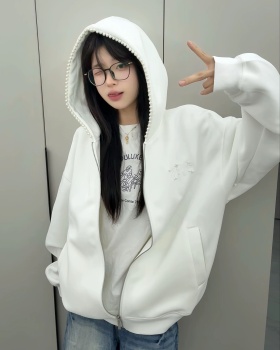 Thin beading complex cotton pure cotton hoodie