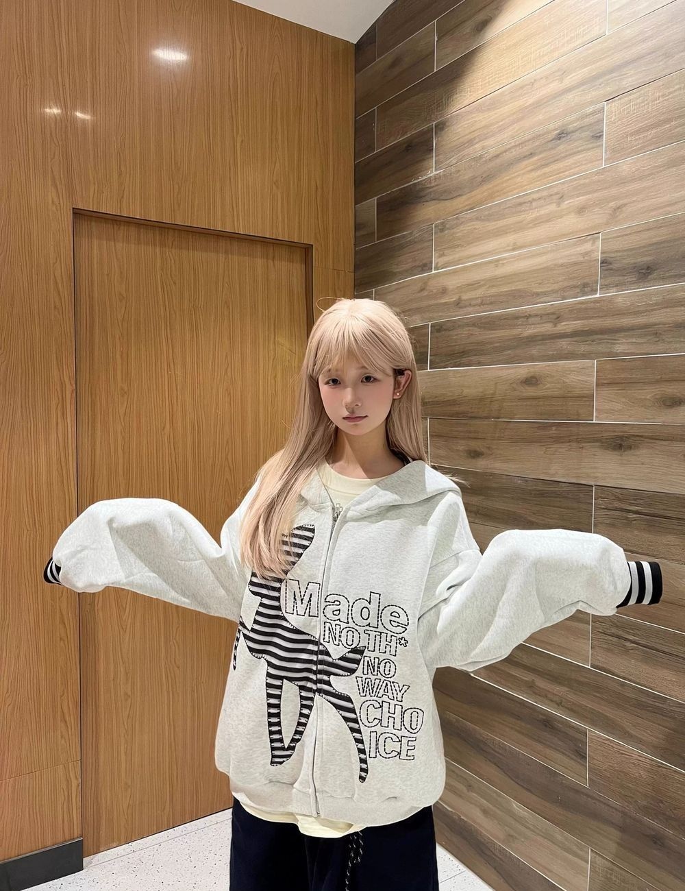 Embroidery thin patch complex pure cotton cotton hoodie