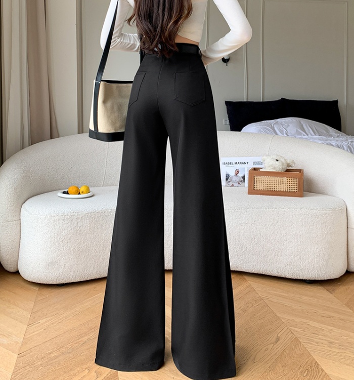 Black fashion flare pants temperament suit pants for women
