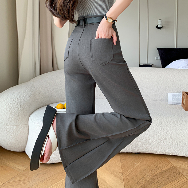Black fashion flare pants temperament suit pants for women