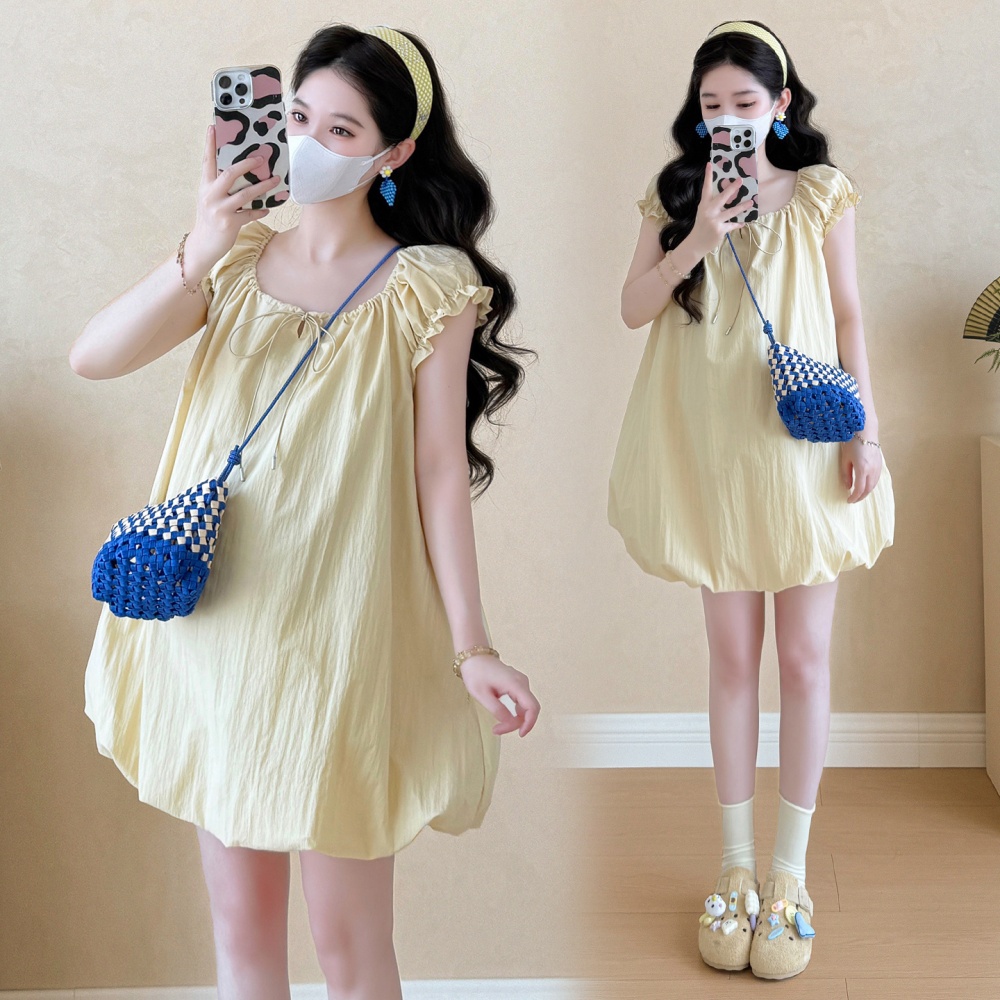 Temperament sweet France style dress summer bud A-line T-back