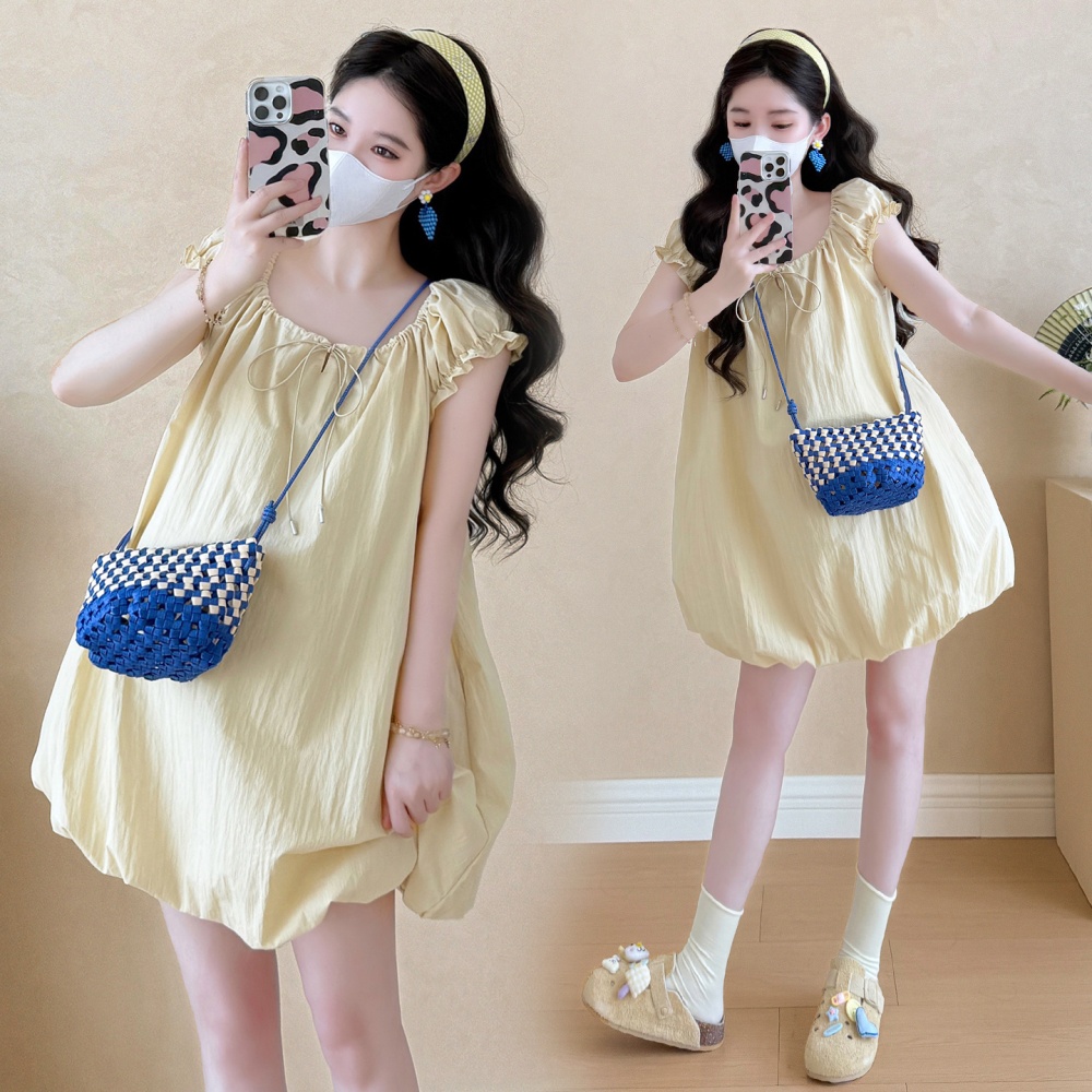 Temperament sweet France style dress summer bud A-line T-back