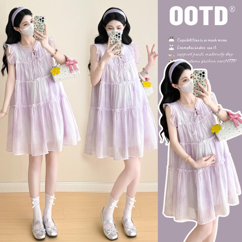 Show young blooming maternity clothing summer dress