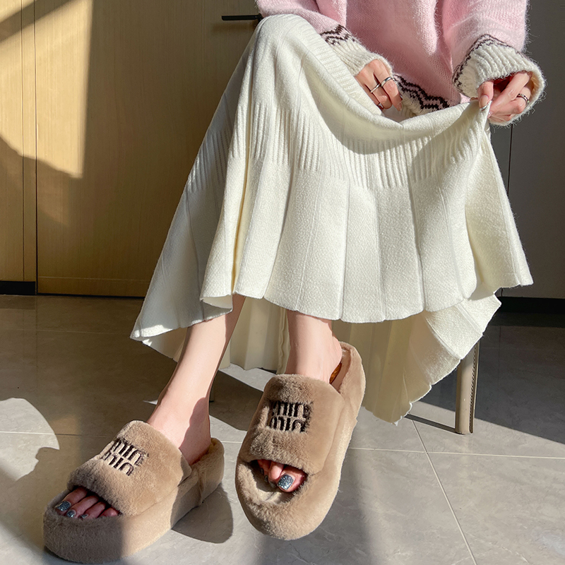 High waist A-line skirt knitted cake long skirt