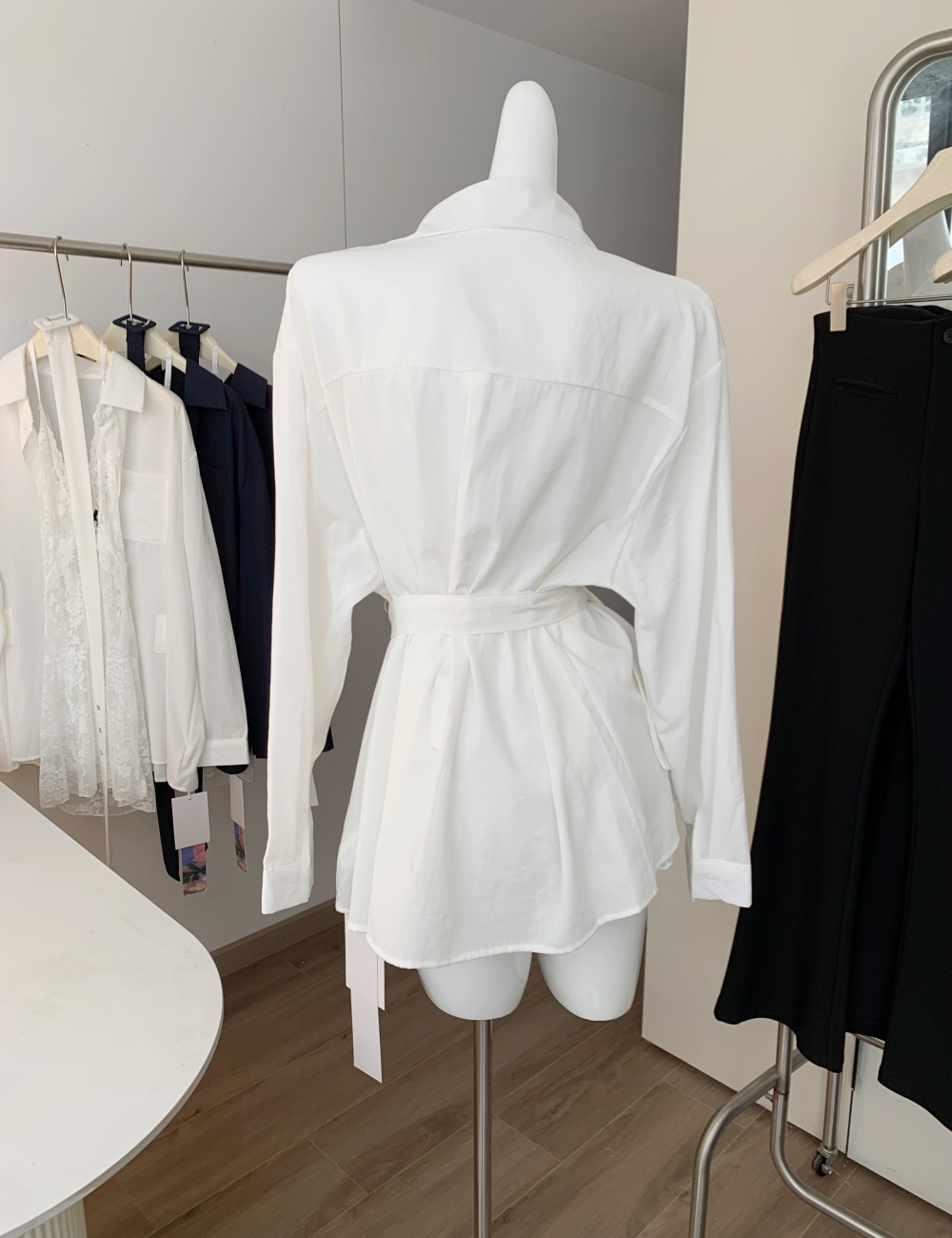 Lace strap dress enticement shirt 2pcs set