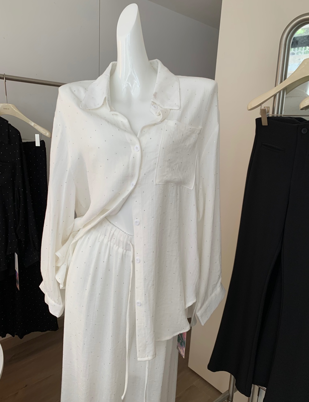Loose lazy all-match autumn shirt 2pcs set for women