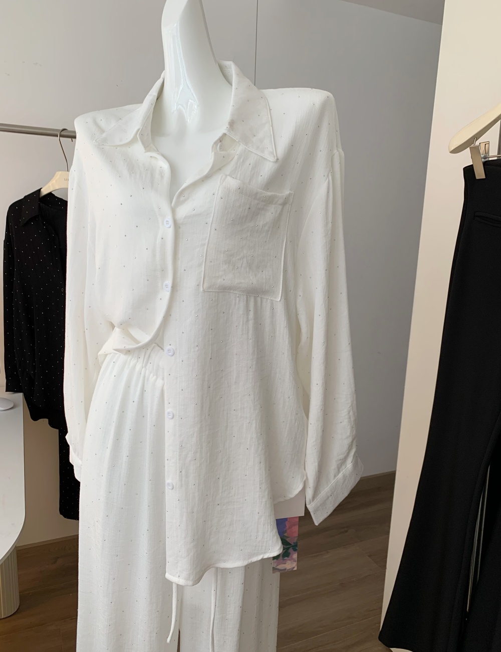 Loose lazy all-match autumn shirt 2pcs set for women