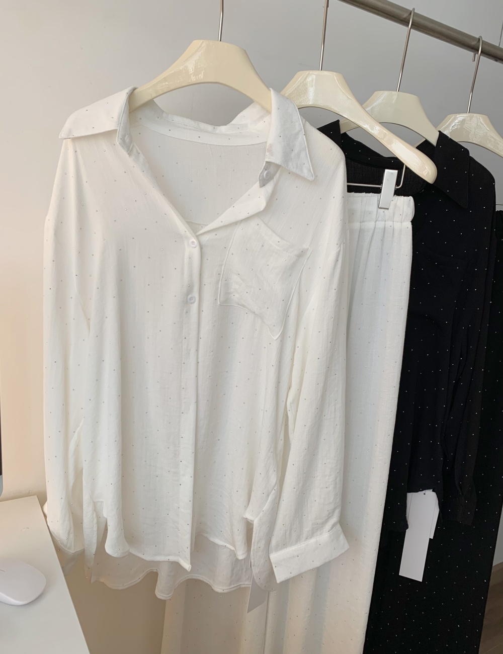 Loose lazy all-match autumn shirt 2pcs set for women