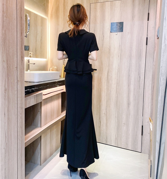 Package hip mermaid dress elasticity slim long dress