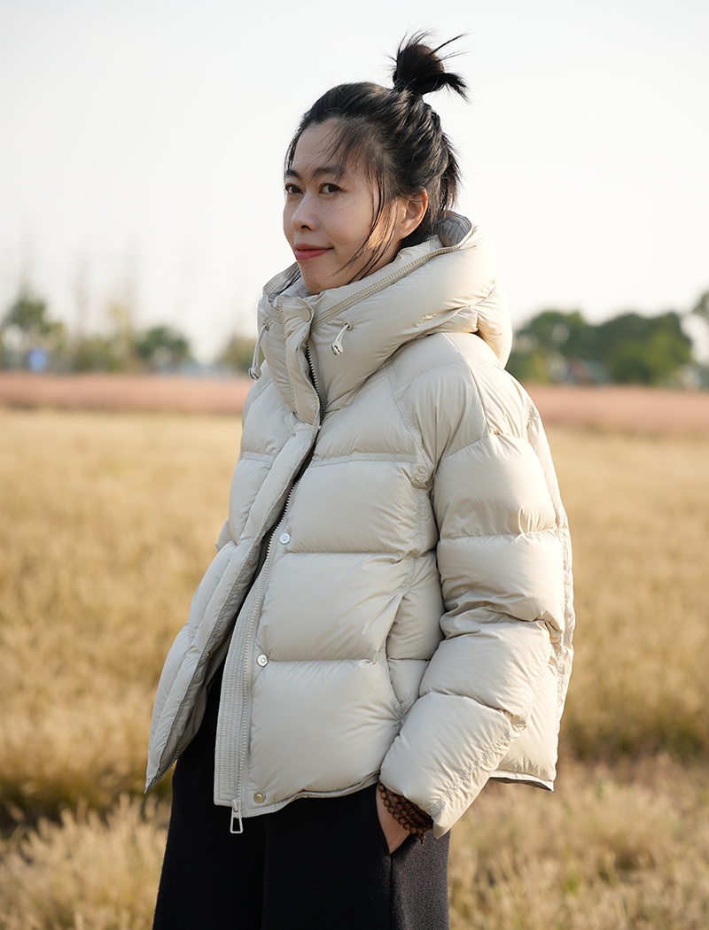 Slim thick down coat Korean style cotton coat for women