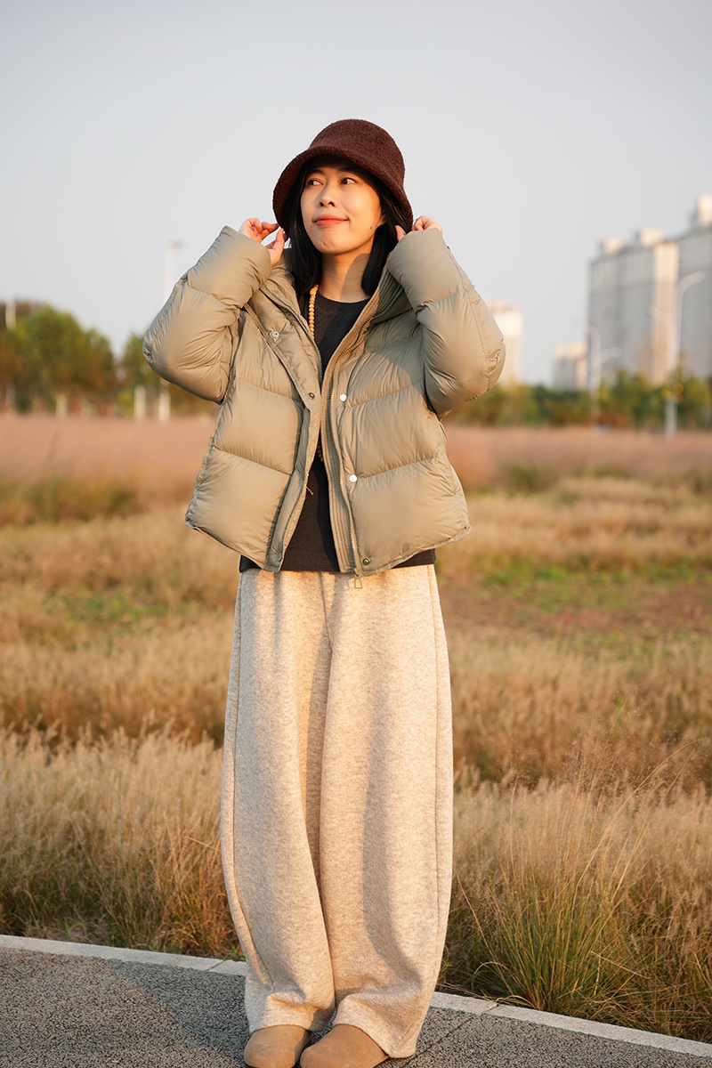 Slim thick down coat Korean style cotton coat for women