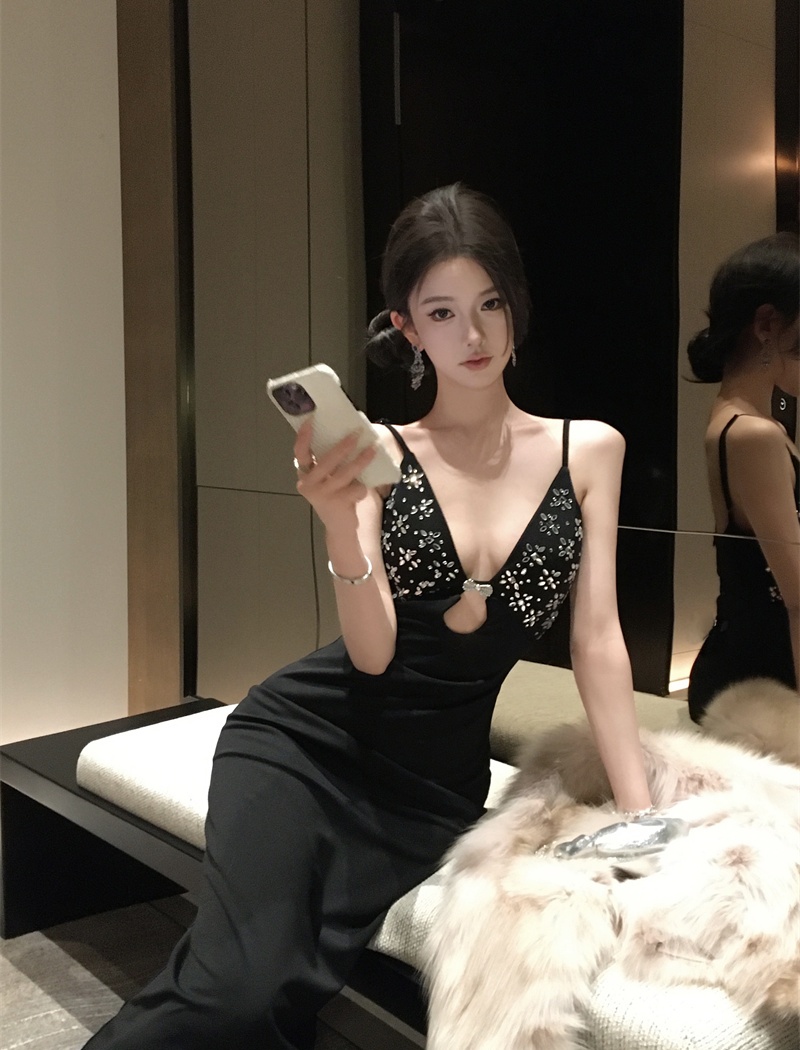 Long European style accessories spicegirl dress