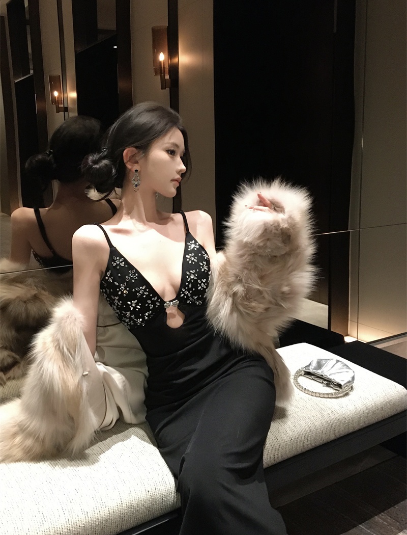 Long European style accessories spicegirl dress