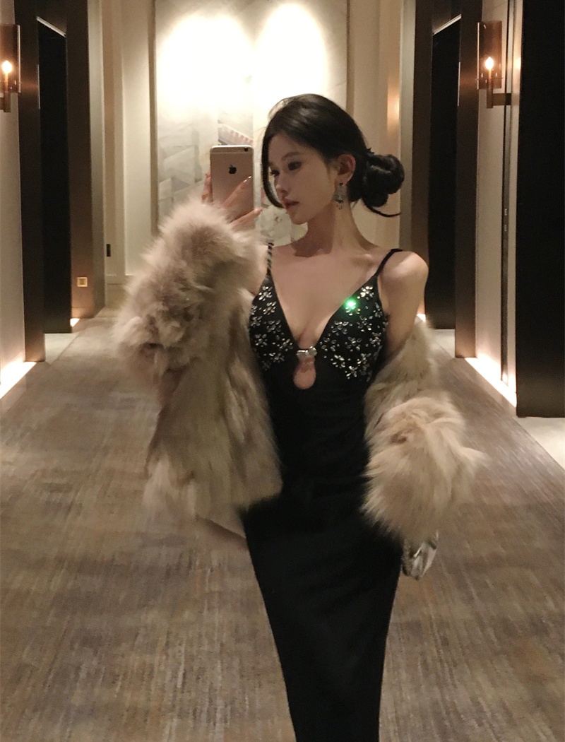 Long European style accessories spicegirl dress