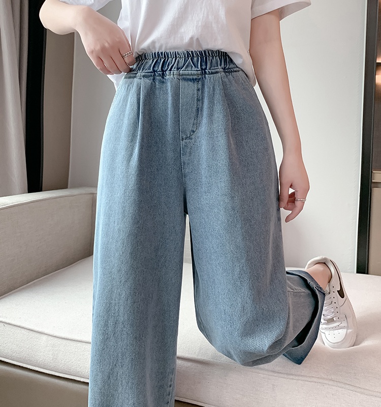 Retro spring and autumn wide leg pants washed pants