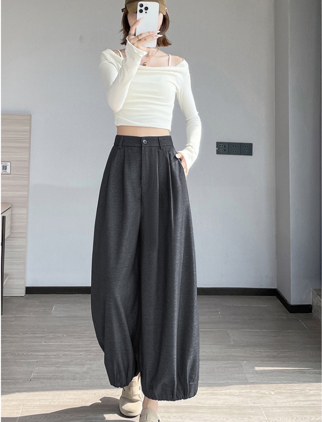 Casual nine tenths jeans high waist autumn business suit