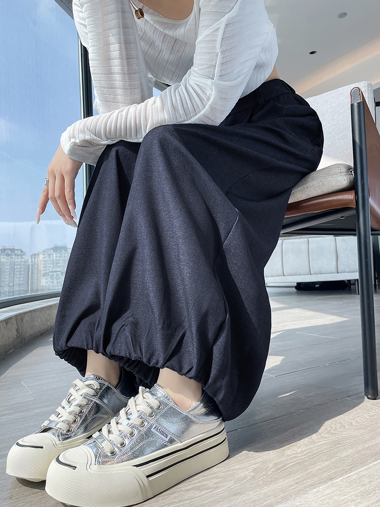 Casual nine tenths jeans high waist autumn business suit
