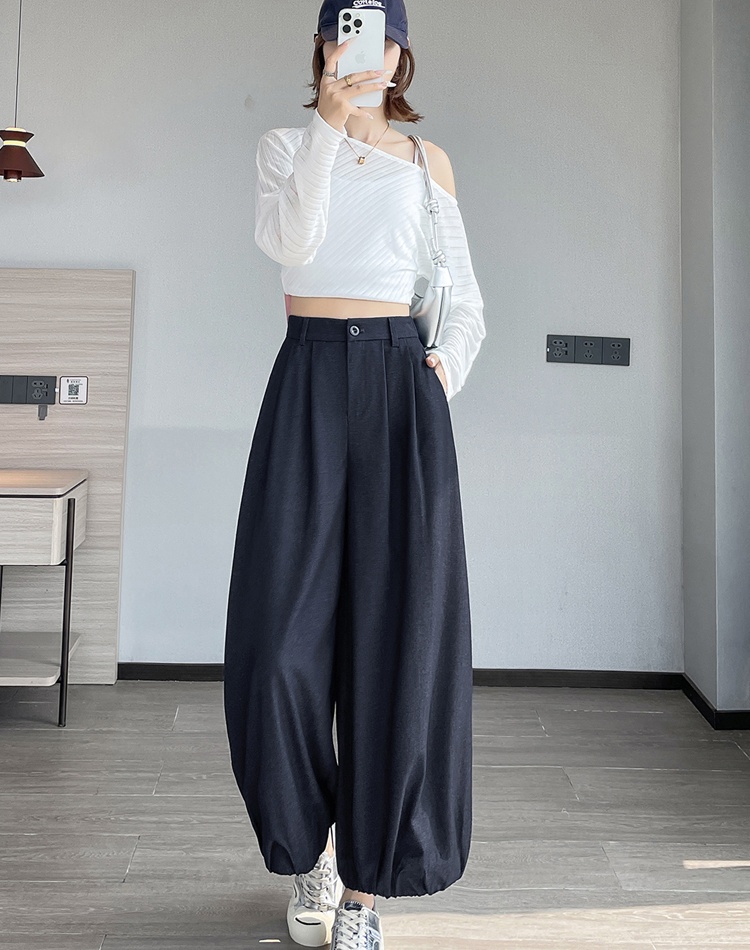 Casual nine tenths jeans high waist autumn business suit