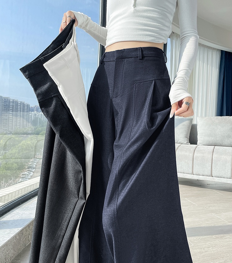Slim straight wide leg pants Casual pants for women